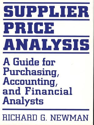 cover image of Supplier Price Analysis